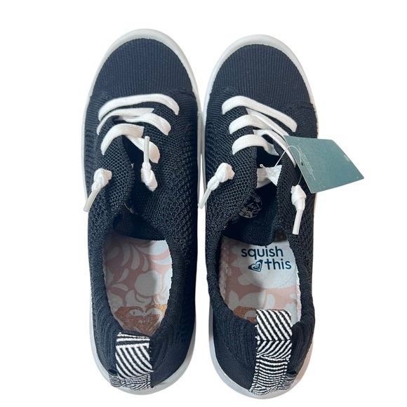 Roxy Bayshore Knit Slip On Shoes Sneakers Womens New Black - Picture 5 of 7